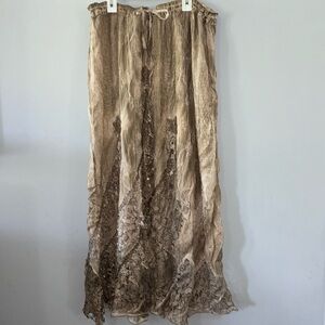 Designer Pat Dahnke Skirt Country Boho Chic Feminine Lace Unique Vintage Western